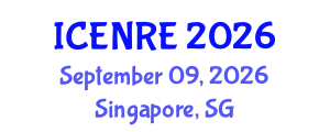 International Conference on Environmental and Natural Resources Engineering (ICENRE) September 09, 2026 - Singapore, Singapore