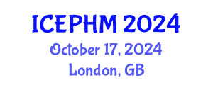 International Conference on Environmental and Public Health Management (ICEPHM) October 17, 2024 - London, United Kingdom