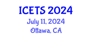 International Conference on Environmental and Territorial Sciences (ICETS) July 11, 2024 - Ottawa, Canada