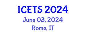 International Conference on Environmental and Territorial Sciences (ICETS) June 03, 2024 - Rome, Italy