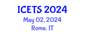 International Conference on Environmental and Territorial Sciences (ICETS) May 02, 2024 - Rome, Italy