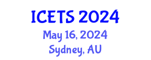 International Conference on Environmental and Territorial Sciences (ICETS) May 16, 2024 - Sydney, Australia