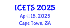 International Conference on Environmental and Territorial Sciences (ICETS) April 15, 2025 - Cape Town, South Africa