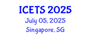 International Conference on Environmental and Territorial Sciences (ICETS) July 05, 2025 - Singapore, Singapore