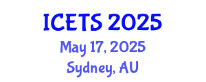 International Conference on Environmental and Territorial Sciences (ICETS) May 17, 2025 - Sydney, Australia