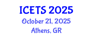 International Conference on Environmental and Territorial Sciences (ICETS) October 21, 2025 - Athens, Greece
