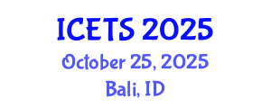 International Conference on Environmental and Territorial Sciences (ICETS) October 25, 2025 - Bali, Indonesia