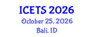 International Conference on Environmental and Territorial Sciences (ICETS) October 25, 2026 - Bali, Indonesia