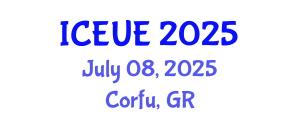 International Conference on Environmental and Urban Engineering (ICEUE) July 08, 2025 - Corfu, Greece