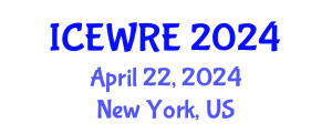 International Conference on Environmental and Water Resources Engineering (ICEWRE) April 22, 2024 - New York, United States