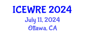 International Conference on Environmental and Water Resources Engineering (ICEWRE) July 11, 2024 - Ottawa, Canada