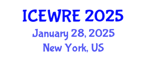 International Conference on Environmental and Water Resources Engineering (ICEWRE) January 28, 2025 - New York, United States