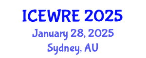 International Conference on Environmental and Water Resources Engineering (ICEWRE) January 28, 2025 - Sydney, Australia