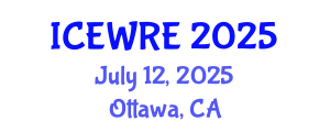 International Conference on Environmental and Water Resources Engineering (ICEWRE) July 12, 2025 - Ottawa, Canada