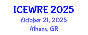 International Conference on Environmental and Water Resources Engineering (ICEWRE) October 21, 2025 - Athens, Greece