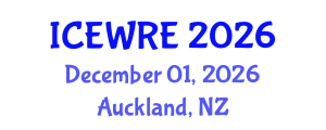 International Conference on Environmental and Water Resources Engineering (ICEWRE) December 01, 2026 - Auckland, New Zealand International Conference on Environmental and Water Resources Engineering (ICEWRE) December 01, 2026 - Auckland, New Zealand