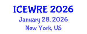 International Conference on Environmental and Water Resources Engineering (ICEWRE) January 28, 2026 - New York, United States