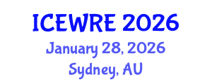 International Conference on Environmental and Water Resources Engineering (ICEWRE) January 28, 2026 - Sydney, Australia