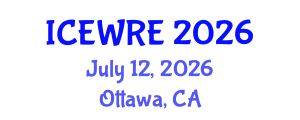 International Conference on Environmental and Water Resources Engineering (ICEWRE) July 12, 2026 - Ottawa, Canada