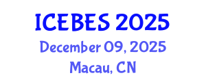 International Conference on Environmental, Biological and Ecological Sciences (ICEBES) December 09, 2025 - Macau, China