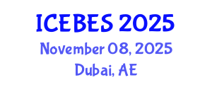 International Conference on Environmental, Biological and Ecological Sciences (ICEBES) November 08, 2025 - Dubai, United Arab Emirates