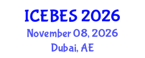 International Conference on Environmental, Biological and Ecological Sciences (ICEBES) November 08, 2026 - Dubai, United Arab Emirates