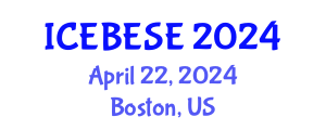 International Conference on Environmental, Biological, Ecological Sciences and Engineering (ICEBESE) April 22, 2024 - Boston, United States