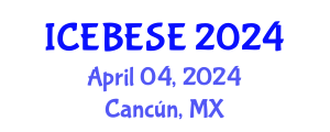 International Conference on Environmental, Biological, Ecological Sciences and Engineering (ICEBESE) April 04, 2024 - Cancún, Mexico