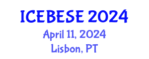 International Conference on Environmental, Biological, Ecological Sciences and Engineering (ICEBESE) April 11, 2024 - Lisbon, Portugal