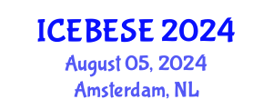 International Conference on Environmental, Biological, Ecological Sciences and Engineering (ICEBESE) August 05, 2024 - Amsterdam, Netherlands