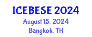 International Conference on Environmental, Biological, Ecological Sciences and Engineering (ICEBESE) August 15, 2024 - Bangkok, Thailand
