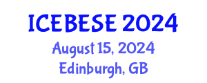 International Conference on Environmental, Biological, Ecological Sciences and Engineering (ICEBESE) August 15, 2024 - Edinburgh, United Kingdom