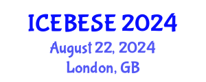 International Conference on Environmental, Biological, Ecological Sciences and Engineering (ICEBESE) August 22, 2024 - London, United Kingdom