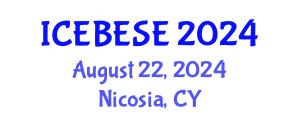 International Conference on Environmental, Biological, Ecological Sciences and Engineering (ICEBESE) August 22, 2024 - Nicosia, Cyprus