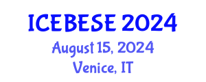 International Conference on Environmental, Biological, Ecological Sciences and Engineering (ICEBESE) August 15, 2024 - Venice, Italy