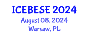 International Conference on Environmental, Biological, Ecological Sciences and Engineering (ICEBESE) August 08, 2024 - Warsaw, Poland