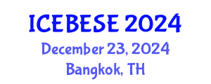 International Conference on Environmental, Biological, Ecological Sciences and Engineering (ICEBESE) December 23, 2024 - Bangkok, Thailand