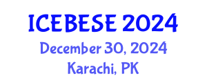 International Conference on Environmental, Biological, Ecological Sciences and Engineering (ICEBESE) December 30, 2024 - Karachi, Pakistan