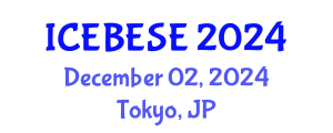 International Conference on Environmental, Biological, Ecological Sciences and Engineering (ICEBESE) December 02, 2024 - Tokyo, Japan