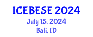 International Conference on Environmental, Biological, Ecological Sciences and Engineering (ICEBESE) July 15, 2024 - Bali, Indonesia