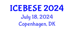 International Conference on Environmental, Biological, Ecological Sciences and Engineering (ICEBESE) July 18, 2024 - Copenhagen, Denmark