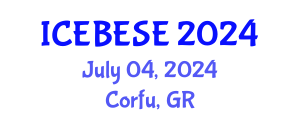 International Conference on Environmental, Biological, Ecological Sciences and Engineering (ICEBESE) July 04, 2024 - Corfu, Greece