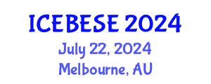 International Conference on Environmental, Biological, Ecological Sciences and Engineering (ICEBESE) July 22, 2024 - Melbourne, Australia