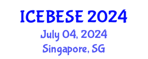 International Conference on Environmental, Biological, Ecological Sciences and Engineering (ICEBESE) July 04, 2024 - Singapore, Singapore