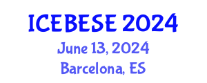 International Conference on Environmental, Biological, Ecological Sciences and Engineering (ICEBESE) June 13, 2024 - Barcelona, Spain