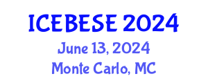 International Conference on Environmental, Biological, Ecological Sciences and Engineering (ICEBESE) June 13, 2024 - Monte Carlo, Monaco