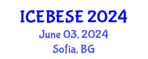 International Conference on Environmental, Biological, Ecological Sciences and Engineering (ICEBESE) June 03, 2024 - Sofia, Bulgaria