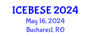 International Conference on Environmental, Biological, Ecological Sciences and Engineering (ICEBESE) May 16, 2024 - Bucharest, Romania