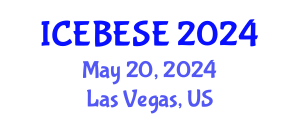 International Conference on Environmental, Biological, Ecological Sciences and Engineering (ICEBESE) May 20, 2024 - Las Vegas, United States