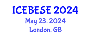 International Conference on Environmental, Biological, Ecological Sciences and Engineering (ICEBESE) May 23, 2024 - London, United Kingdom